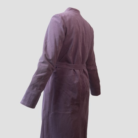 Vintage trench coat vegan suede by Montroy - Picture 5 of 15